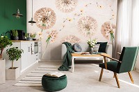 Винтажные флизелиновые фотообои 312x219 см Природа Цветы Одуванчики Искусство Пастели (14104VEXXL) +клей