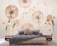 Флізелінові фотошпалери 416x290 см Природа Квіти Кульбаби Мистецтво Пастелі (14104VEXXXXL) +клей