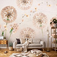 Любовь флизелиновые фотообои 254x184 см Природа Цветы Одуванчики Искусство Пастели (14104V4)+клей