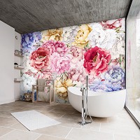 Кохання флізелінові фотошпалери 312x219 см Природа Квіти Великі барвисті півонії (14106VEXXL) +клей