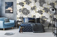 Флизелиновые фотообои 312x219 см Природа Цветы Черные и Белые Розы (14123VEXXL) +клей