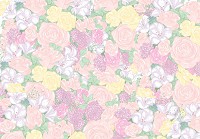 Флизелиновые фотообои 312x219 см Цветы в пастельных тонах (14124VEXXL) +клей - вид 1 миниатюра