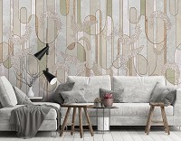 Флизелиновые фотообои 416x290 см Арт-декор Абстракция Перья на камне (14131VEXXXXL) +клей