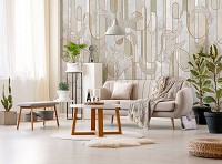 Флизелиновые фотообои в комнату 520x318 см Арт-декор Абстракция Перья на камне (14131VEXXXXXL) +клей