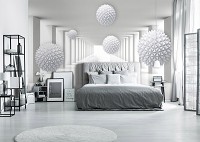 Флизелиновые 3д фотообои абстракция 416x254 см Коридор Туннель Сферы в пространстве (14142VEXXXL) +клей