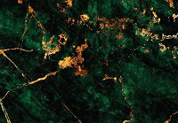 Сучасні флізелінові фотошпалери на стіну 312x219 см Текстура мармуру темно-зелений золотий (14145VEXXL) +клей - вид 1 мініатюра