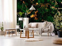 Флизелиновые фотообои на стену 520x318 см Текстура мрамора темно-зеленый золотой (14145VEXXXXXL) +клей