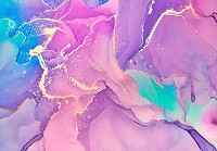 Флизелиновые фотообои на стену 520x318 см Имитация мрамора Розовый Сиреневый Золотой (14147VEXXXXXL) +клей - вид 1 миниатюра
