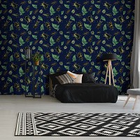 Флизелиновые фотообои 416x290 см в стиле ретро насекомые листья (14158VEXXXXL) +клей