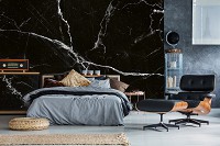 Черные флизелиновые фотообои 312x219 см Текстура современного мрамора (14180VEXXL)+клей