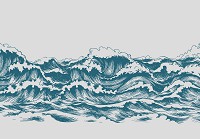 Флизелиновые фотообои морские Великая волна Канагава искусство (14181V)+клей - вид 1 миниатюра