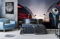 Флизелиновые фотообои 3D 368x254 см Спортивные автомобили Игры Уличные гонки (14186V8)+клей