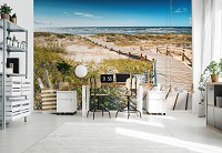 Флизелиновые фотообои море фото 312x219 см 3D пейзаж - дорожка на берегу океана (14193VEXXL)+клей