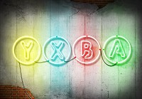 Флизелиновые фотообои надписи креатив 368x254 см Для молодежи Неоновые огни на бетонной стене (14196V8)+клей - вид 1 миниатюра