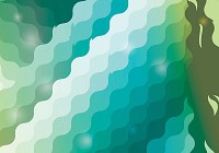 Флизелиновые фотообои 416x254 см Абстрактное искусство бирюзового цвета (1419VEXXXL)+клей