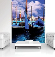 Флизелиновые фотообои 184x254 см Венецианские гондолы (141V4A) +клей