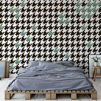 Квартира флизелиновые фотообои в зал 416x254 см Абстрактное искусство геометрия черных острых углов (1427VEXXXL) +клей