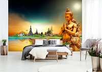 Флизелиновые фотообои замок 368x254 см Страны и континенты Азия Таиланд Будда (14307V8)+клей