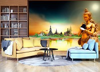 Флизелиновые фотообои замок 312x219 см Страны и континенты Азия Таиланд Будда (14307VEXXL)+клей