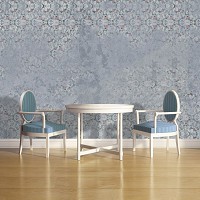 Флизелиновые фотообои для кухни 312x219 см Цветы и Птицы на Бетоне (14311VEXXL)+клей