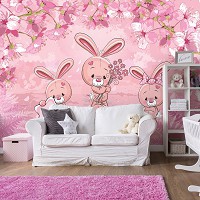 Флизелиновые фотообои для спальни 254x184 см Для Детей Животные Сказки Для Девочек (14346V4)+клей