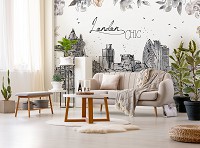 Флизелиновые фотообои Англия 312x219 см Лондонский Сити Искусство Рисования (14358VEXXL)+клей