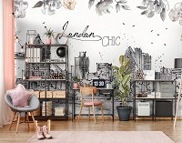 Флизелиновые фотообои Биг Бен 254x184 см Лондонский Сити Искусство Рисования (14358V4)+клей