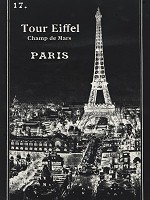 Флизелиновые фотообои город 206x275 см Пейзаж Парижа в черно-белых цветах (14360VEA) +клей - вид 1 миниатюра