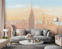 Флизелиновые фотообои 254x184 см Город Нью-Йорк Небоскрёб Небо (14366V4)+клей