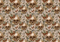 Флізелінові фотошпалери 254x184 см Старовинні черепа в сільському стилі (14400V4)+клей - вид 1 мініатюра