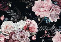 Флизелиновые фотообои в спальню 368x254 см Природа цветы розы живопись (14414V8)+клей - вид 1 миниатюра