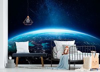 Фото обои 368x254 см вселенная звезды небо земля (14415P8)+клей