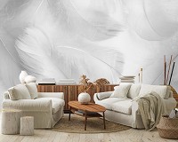 Флизелиновые фотообои 368x254 см Элегантность имитация перьев роскошь (14422V8)+клей
