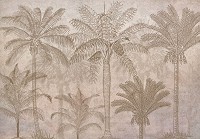 Флізелінові фотошпалери для стін 312x219 см Пальми у всіх відтінках коричневого (14434VEXXL) +клей - вид 1 мініатюра