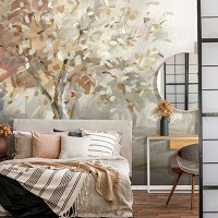 Флизелиновые фотообои живопись искусство 416x254 см Дерево с осенними листьями в рисованном стиле (14442VEXXXL) +клей