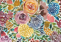 Флізелінові фотошпалери живопис мистецтво 416x254 см Букет весняних квітів під акварельними фарбами (14483VEXXXL) +клей - вид 1 мініатюра