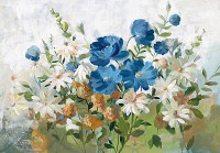 Флізелінові фотошпалери живопис мистецтво 368x254 см Різнокольорові весняні квіти у мальованому стилі (14484V8) +клей - вид 1 мініатюра