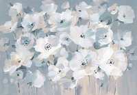 Флизелиновые фотообои живопись искусство 368x280 см Цветы в бледных тонах в рисованном стиле (14486V10) +клей - вид 1 миниатюра