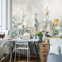 Флизелиновые фотообои живопись искусство 254x184 см Поле разноцветных цветов в рисованном стиле (14488V4) +клей