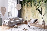 Винтажные флизелиновые фотообои 312x219 см Настенная гирлянда из листьев (14512VEXXL)+клей