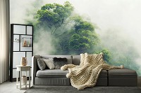 Популярные флизелиновые фотообои 416x290 см Пейзаж природа лес в тумане (14519VEXXXXL)+клей