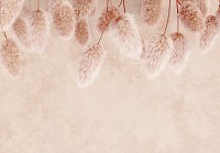 Квіти флізелінові фотошпалери 416x290 см Пампас трави на бежевому фоні (14533VEXXXXL)+клей - вид 1 мініатюра