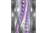 Флизелиновые фотообои в зал 184x254 см Розовый и серебряный узор с шариками (1453V4A)+клей - вид 1 миниатюра