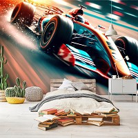 Флизелиновые фотообои авто 416x254 см 3D Машина Гоночный спорт - Формула 1 (14577VEXXXL)+клей