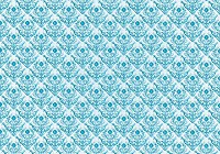 Готовые флизелиновые фотообои 368x254 см Повторяющийся синий узор на белом фоне (1457V8)+клей