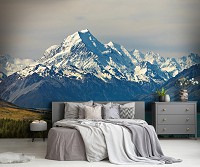 Снег флизелиновые фотообои 312x219 см 3D Природа Пейзаж Озеро у подножия горы (14582VEXXL)+клей