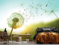 Флизелиновые фотообои природа 368x254 см 3D Цветы Одуванчик на фоне неба (14584V8)+клей