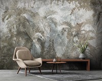 Флизелиновые фотообои дерево 416x290 см Природа Пальмы на старой бетонной стене (14617VEXXXXL)+клей