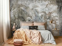 Флизелиновые фотообои 254x184 см Природа Пальмы на старой бетонной стене (14617V4)+клей