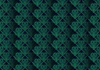 Флизелиновые фотообои 254x184 см Повторяющийся зеленый узор на темном фоне (1462V4)+клей